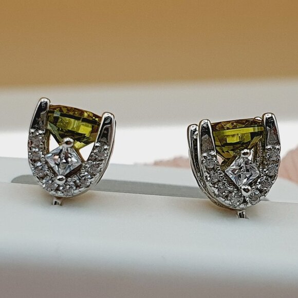 Birthstone S925 Sterling Silver CZ Stud Earrings for Women/Girl, US1925… - Picture 7 of 14